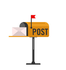 Mailbox with mail vector icon