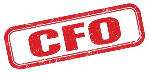 CFO red grungy rectangle stamp.