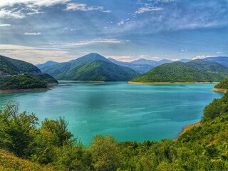 lake and mountains