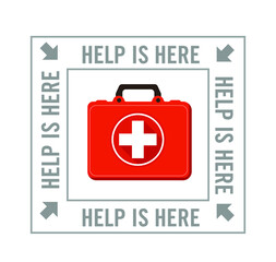 Obraz premium First aid kit vector illustration