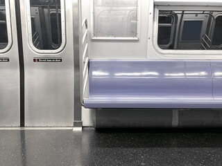 Empty subway seat in New York during Pandemic