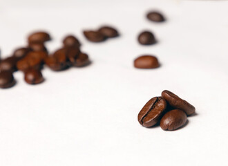 coffee beans on a white background