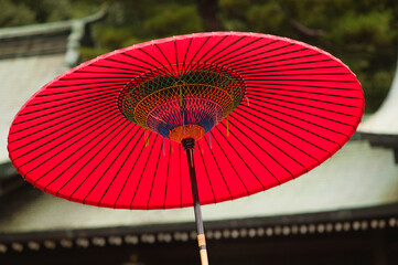 Japanese red parasol