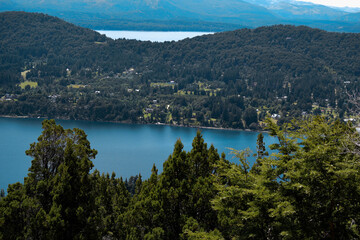 Fototapeta premium Lake and mountain of Bariloche, Argentina. Cerro Campanario