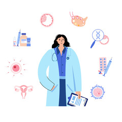 Reproductive system concept