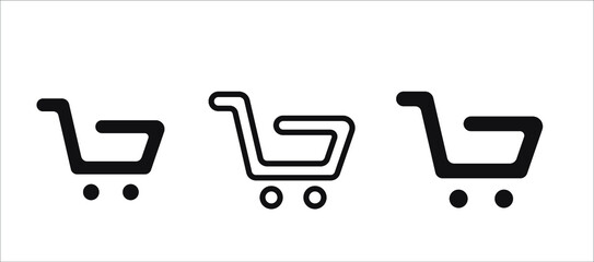 Shopping Cart icons vector 
isolated on white background