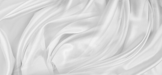 Plakat White silk fabric lines