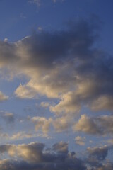 summer sunset with sky and clouds
