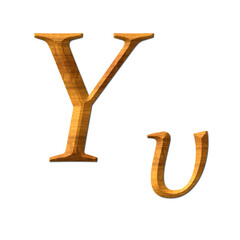 Greek alphabet wooden texture, Epsilon