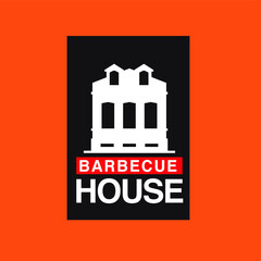 Barbecue, Grill house logo Barbecue & Grill  Label
