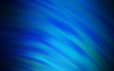 Dark BLUE vector template with curved lines. A shining illustration, which consists of curved lines. Abstract style for your business design.