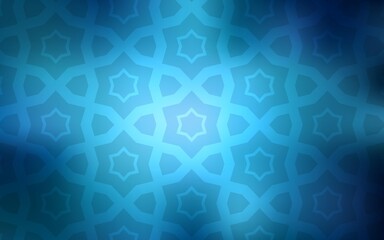 Light BLUE vector template with sky stars. Glitter abstract illustration with colored stars. Pattern for websites, landing pages.