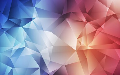 Light Blue, Red vector polygon abstract backdrop. Colorful abstract illustration with triangles. Pattern for a brand book's backdrop.