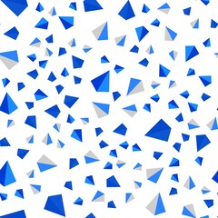 Light BLUE vector seamless, isometric template with crystals, triangles. Illustration with set of colorful triangles. Design for wallpaper, fabric makers.