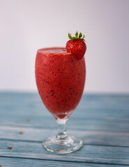strawberry cocktail on a table