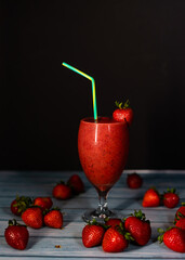 cocktail with strawberry
