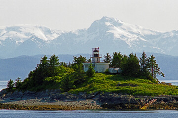 EPSON scanner image Guard Island, Alaska Lighthouse