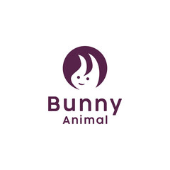 Pet rabbit Animal With emblem vector Cute Rabbit Logo Design
