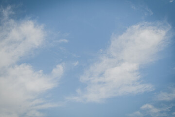 Day, Blue Sky With Cirrus Clouds.