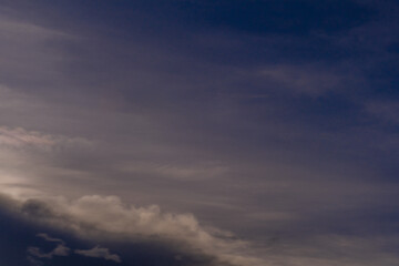 Clouds in dark blue sky