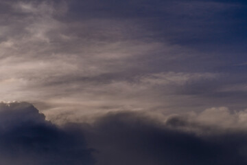 Fototapeta na wymiar Dark layer of cumulonimbus clouds