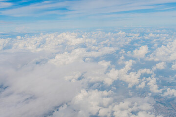 Altostratus above layer of altocumulus clouds