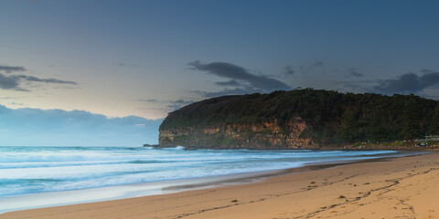 Sunrise Seascape and Low Cloud Bank