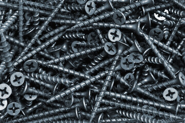 Set of metal nails pattern. Industrial background