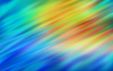 Obraz premium Light Blue, Green vector background with astronomical stars. Space stars on blurred abstract background with gradient. Pattern for futuristic ad, booklets.