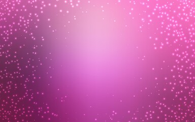 Light Pink vector texture with milky way stars. Glitter abstract illustration with colorful cosmic stars. Pattern for astrology websites.
