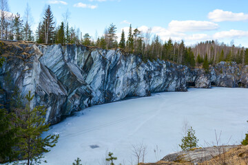 Marble Canyon in northern Russia