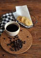 Moka pot coffee maker and coffee cup, steel italian espresso coffee pot