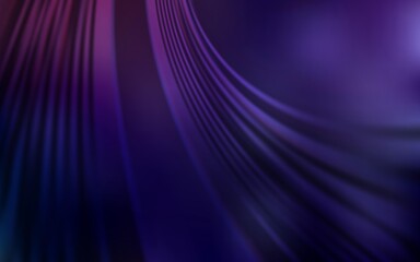 Dark Purple vector background with wry lines. A shining illustration, which consists of curved lines. Pattern for your business design.