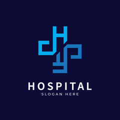 Fototapeta premium Health logo with initial letter H K, K H,H K logo designs concept. Medical health-care logo designs template.