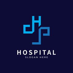 Fototapeta premium Health logo with initial letter H L, L H,H L logo designs concept. Medical health-care logo designs template.