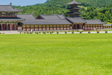 Fototapeta na wymiar Main gate of Neungsa Baekje Temple