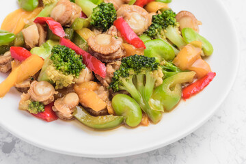 ホタテと野菜のオイスターソース炒め