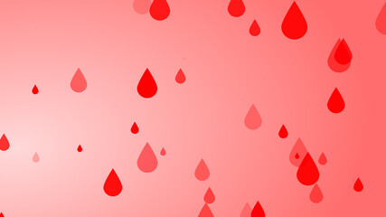 Medical health red blood drop pattern background. Abstract healthcare for World Blood Donor Day.