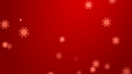 Coronavirus red pattern banner background. Abstract healthcare Illustrations concept COVID-19.
