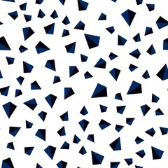 Dark BLUE vector seamless, isometric texture with triangular style. Triangles on abstract background with colorful gradient. Pattern for trendy fabric, wallpapers.