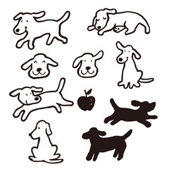 Illustration material of a pretty dog