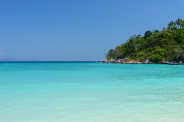 Fototapeta na wymiar Turquoise seawater at Racha Island, Phuket Province, Thailand.