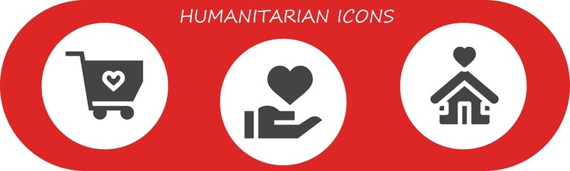 humanitarian icon set