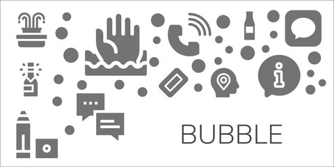 bubble icon set