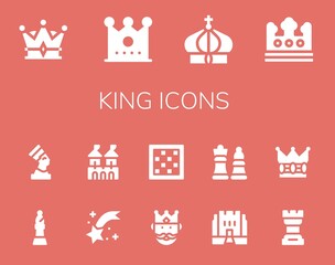 Modern Simple Set of king Vector filled Icons