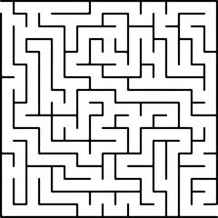 White vector dackdrop with a black conundrum. Black and white maze in a simple style. Pattern for children books, magazines.