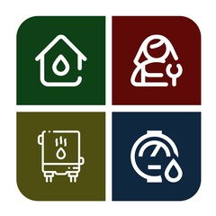 boiler simple icons set
