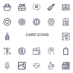 Editable 22 card icons for web and mobile