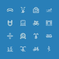 Editable 16 bike icons for web and mobile