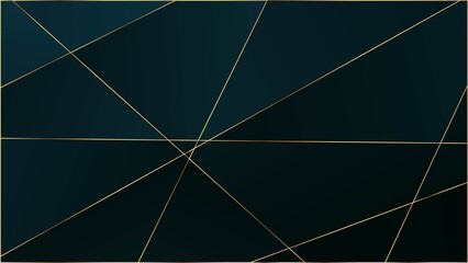 Blue Luxury Polygon Pattern. Elegant Dark Platinum Chic Shapes Poster 